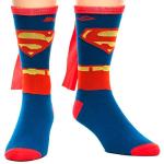 Superman Costume Crew Socks with Cape for Men