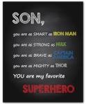 Marvel Superhero Wall Art - My Favorite Son