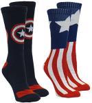 Captain America Athletic Crew Socks - 2 Pairs