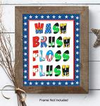 Superhero Bathroom Wall Art Print - Unique Decor