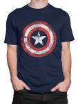 Captain America Men's Blue T-Shirt - X-Large