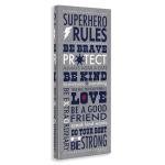 Superhero Rules Typography Canvas Wall Art