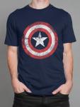 Captain America Men's Blue T-Shirt - X-Large