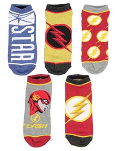 DC Comics The Flash No Show Socks 5-Pack