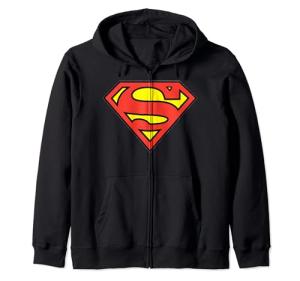 Superman Classic Logo Zip Hoodie for Fans