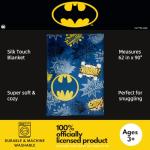 Batman Plush Throw Blanket for Kids 62"x90