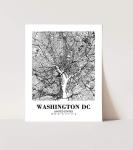 Washington DC Abstract Map Art Print Poster