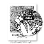 Washington DC Abstract Map Art Print Poster