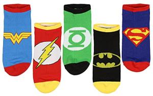 DC Comics Justice League 5 Pack No-Show Socks