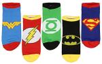 DC Comics Justice League 5 Pack No-Show Socks