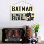 Batman Lives Here Wall Decor for Kids