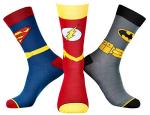 DC Comics Superhero Socks 3 Pack - Batman, Superman, Flash