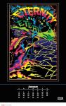 Marvel Classic Black Light 2025 Calendar Poster