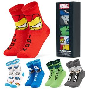 Marvel Superhero Boys' Crew Socks 5-Pack