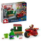 LEGO Marvel Iron Man & Hulk Playset with Motorcycle