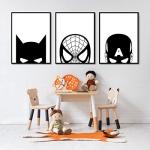 Spiderman Black and White Canvas Wall Art