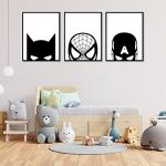 Spiderman Black and White Canvas Wall Art