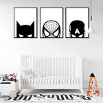Spiderman Black and White Canvas Wall Art