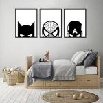 Spiderman Black and White Canvas Wall Art