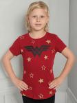 Wonder Woman Logo Girls T-Shirt - Dark Red