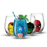 Marvel Heroes Stemless Glass Set - 4 Cups
