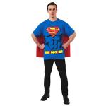 Superman Costume T-Shirt with Cape for Adults