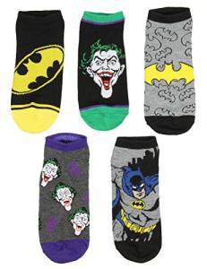Batman and Joker 5 Pack Ankle Socks