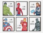 Superheroes Art Print Set - ‘I AM’ Affirmations