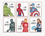 Superheroes Art Print Set - ‘I AM’ Affirmations