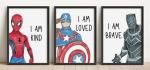 Superheroes Art Print Set - ‘I AM’ Affirmations