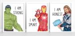 Superheroes Art Print Set - ‘I AM’ Affirmations