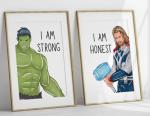 Superheroes Art Print Set - ‘I AM’ Affirmations