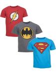 Justice League 3 Pack T-Shirts for Boys