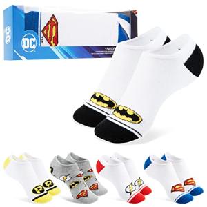 DC Comics No Show Socks for Men - Pack of 5