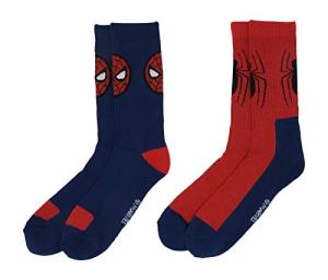Spider-Man Marvel Comics Men's Athletic Crew Socks - 2 Pack