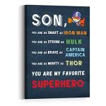 To My Son Superhero Wall Art Decor