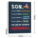 To My Son Superhero Wall Art Decor