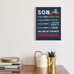 To My Son Superhero Wall Art Decor
