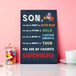 To My Son Superhero Wall Art Decor