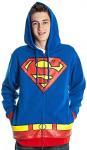 Superman Royal Blue Hoodie Zip Up Jacket