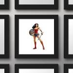Wonder Woman Sword and Shield Framed Wall Art
