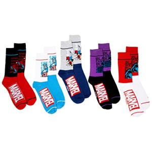Marvel Super Heroes 5-Pair Crew Sock Set