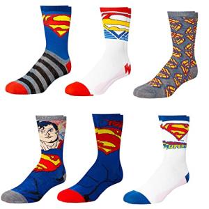 DC Comics Superhero Socks - 6 Pack Set