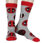 Deadpool Character Face & Logo Crew Socks 2-Pack