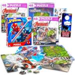 Marvel Heroes Puzzle Set: 4 Avengers & Spiderman