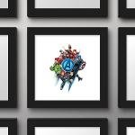 Marvel Avengers Group Badge Wall Art Poster, 12
