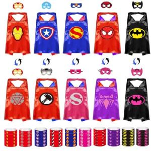 Superhero Capes and Masks Dress-Up Set for Kids