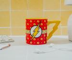 Flash Stripes Logo Ceramic Mug with Lightning Handle