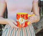 Flash Stripes Logo Ceramic Mug with Lightning Handle