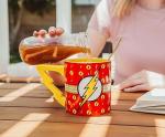 Flash Stripes Logo Ceramic Mug with Lightning Handle